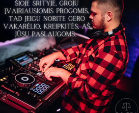 Dj/vedėjas/atlikėja - Viskas jūsų renginiui! / Lukas Jučas / Darbų pavyzdys ID 3022166