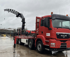 Smulkių krovinių pervežimas Lietuvoje - Fiskaro manipuliatorius sunkvezimis kranas nuoma - 1