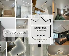 Premium kokybės įtempiamos lubos visoje Lietuvoje. / MB Sniego Lubos / Darbų pavyzdys ID 3032908