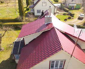 Stogų dengimas, šiltinimas pučiama vata ,stogo renovacija, / MB "Spalvotas plienas" / Darbų pavyzdys ID 3040404