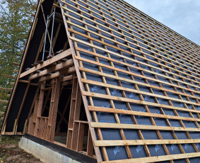 Stogų dengimas, šiltinimas pučiama vata ,stogo renovacija, / MB "Spalvotas plienas" / Darbų pavyzdys ID 3046840