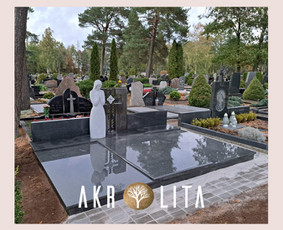Kapavietės rekonstrukcija Nary Black granitas.
Atnaujintas  dekoratyvinis kryžius.
Skulptūra.
Betono trinkelių takai.
Gargždų kapinės.