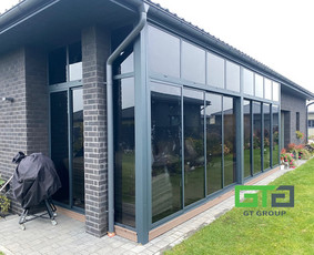 Terasų stiklinimas - Aliuminio stoginės, stoginių stiklinimas, terasų įrengimas - 3