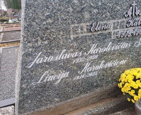 Raidžių kalimas ant paminklų, visi kiti kapaviečių darbai. - Paminklo, tvorelių atnaujinimas - 2 Paminklo, tvorelių atnaujinimas - Raidžių kalimas ant paminklų, visi kiti kapaviečių darbai. - 2