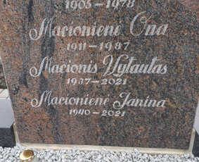Raidžių kalimas ant paminklų, visi kiti kapaviečių darbai. - Kapų apželdinimas - 1 Kapų apželdinimas - Raidžių kalimas ant paminklų, visi kiti kapaviečių darbai. - 1