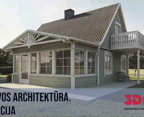 Architektūra, projektavimas - Rąstinių namų projektai - 1 Rąstinių namų projektai - Architektūra, projektavimas - 1