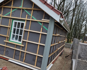 Stoginės, stoginių gamyba - Karkasinių namų statyba, pamatai, stogai, mūras - 3