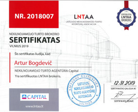 Nekilnojamojo turto brokeris Vilniuje / Artur Bogdevič / Darbų pavyzdys ID 579437