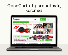 El. parduotuvių kūrimas su OpenCart - Interneto svetainių ir el. parduotuvių kūrimas - 1
