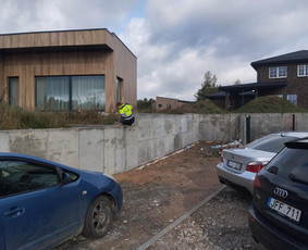 Laiptų betonavimas monolito darbai - Atraminės sienelės - 2 Atraminės sienelės - Laiptų betonavimas monolito darbai - 2