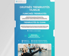 Funkcinės terapijos centrui, A4 plakato maketavimas.