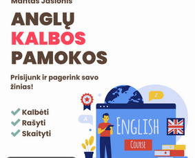 Anglų kalbos kursai, pamokos - 90 min anglų kalbos pamokos - 1