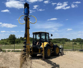 Aikštelių, kelių įrengimas-griovimo darbai - Polių gręžimas - 1 Polių gręžimas - Aikštelių, kelių įrengimas-griovimo darbai - 1