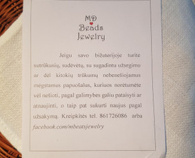 Bižuterijos taisymas - gaminimas bei vėrimo edukacija / Miglė Dainytė Ulas / Darbų pavyzdys ID 3132395
