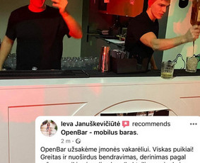 Barmenai ir mobilus baras / Open Baras / Darbų pavyzdys ID 3133775