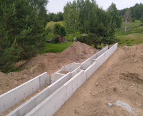 Atraminės sienelės - Pamatų įrengimas - 1
