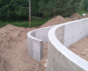 Pamatų įrengimas - Atraminės sienelės - 1 Atraminės sienelės - Pamatų įrengimas - 1