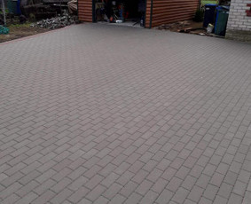 Trinkelių klojimas Kauno - Marijampolės apskrityse / Trinkelių klojimas / Darbų pavyzdys ID 3165303