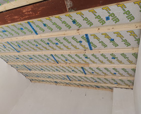 PIR plokščių montavimas - Stogų šiltinimas biria vata (35€/m³) - 4