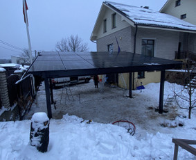 Saulės elektrinių montavimas, automobilių stoginės (Carport) / MB Sinova LT / Darbų pavyzdys ID 3169845