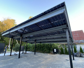 Saulės elektrinių montavimas, automobilių stoginės (Carport) / MB Sinova LT / Darbų pavyzdys ID 3169881