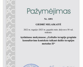 Individuali/ porų psichoterapija gyvai Kaune ir nuotoliu / Psichoterapija Giedrė Melaikaitė / Darbų pavyzdys ID 3173163