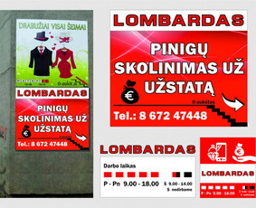 Lauko reklama/reklama ant fasado