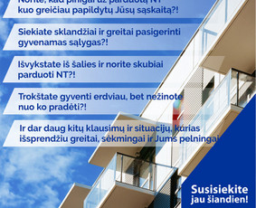 Greitas NT nupirkimas+pardavimas+konsultacijos / Asta / Darbų pavyzdys ID 3178999