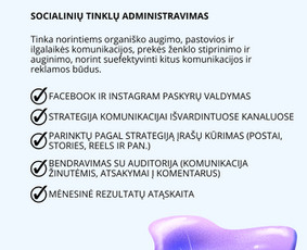 Socialinių tinklų administravimas, Fb reklama - Socialinių tinklų kūrimas ir administravimas - 1 Socialinių tinklų kūrimas ir administravimas - Socialinių tinklų administravimas, Fb reklama - 1