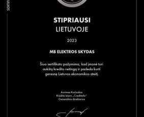 Eso rangovo aktai, el.instaliacija ir priežiūra / MB Elektros skydas / Darbų pavyzdys ID 3207314