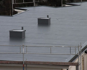 Plokščių Stogų Dengimas Pvc, Epdm ir bitumine Danga / Tvirti stogai / Darbų pavyzdys ID 3207826