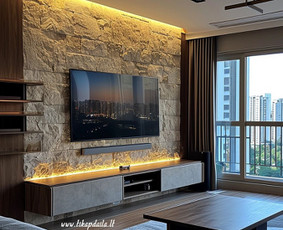 Vidaus apdailos darbai - Glaistymo ir dažymo darbai. Dekoratyvinis akmuo. - 4