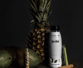 BRITE - trijų skonių energetinių gėrimų pakuočių dizainas (Lemon + Honey I Raspberry + Mint I Pineapple + Mango). https://www.facebook.com/britedrinks