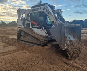 Žemės kasimas, lyginimas - Vik&scaron;rinių Bobcat nuoma. Vilnius - 1
