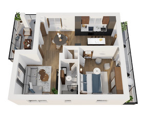 3D interjero, eksterjero vizualizacijos, 3D planai / Kornelijus Daukantas / Darbų pavyzdys ID 3214748
