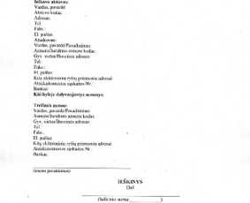Ieškinio arba priešieškinio parengimas civilinėse bylose.