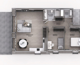 3d vizualizacijos, interjero/eksterjero dizainas, brėžiniai / IĮ Lygi linija / Darbų pavyzdys ID 3226089