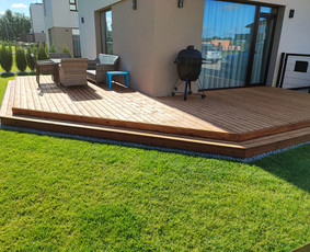 Lietaus nuvedimo sistemos - Garažų, sandėliukų, stoginių automobiliams, statyba. Medinių - 4