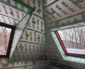 PIR plokščių montavimas - Stogų šiltinimas biria vata (35€/m³) - 2