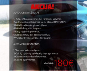 Automobilių plovyklos - Cheminis automobilio valymas, poliravimas. Nano dangos ir kt - 4