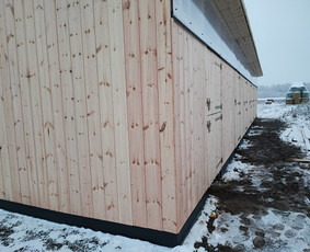 Lietaus nuvedimo sistemos - Garažų, sandėliukų, stoginių automobiliams, statyba. Medinių - 2