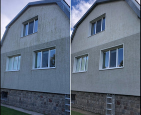 Plovimas aukštu slėgiu - trinkelės, fasadas, stogas - Fasadų plovimas - 1 Fasadų plovimas - Plovimas aukštu slėgiu - trinkelės, fasadas, stogas - 1