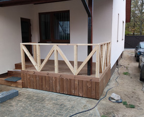 Terasos, aliuminio stoginės, stiklinimas, tvorų įrengimas. / Edgaras / Darbų pavyzdys ID 3247429
