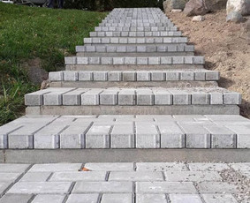 Laiptai iš trinkelių - Trinkelių klojimas Kauno - Marijampolės apskrityse - 1