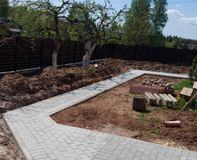 Trinkelių klojimas Kauno - Marijampolės apskrityse / Trinkelių klojimas / Darbų pavyzdys ID 3249151
