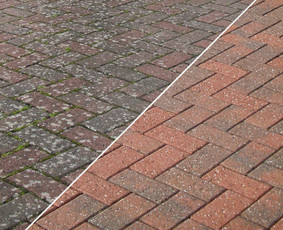 Trinkelių valymas - Profesionalus trinkelių valymas/ fasado valymas - 1