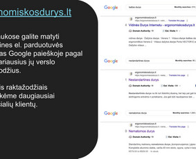 #1 Google Ads Reklama, Google Seo, Ai Seo ir Google Maps Seo / Vilius Jankeliūnas | MB Manvi Media / Darbų pavyzdys ID 3252623