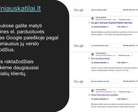 #1 Google Ads Reklama, Google Seo, Ai Seo ir Google Maps Seo / Vilius Jankeliūnas | MB Manvi Media / Darbų pavyzdys ID 3252627