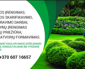 Aplinkos priežiūra, vejos įrengimas, aeravimas, genėjimas / Aplinkos, želdinių tvarkymo darbai / Darbų pavyzdys ID 3270325