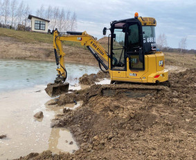 Mini ekskavatoriaus nuoma - Aikštelių, kelių įrengimas-griovimo darbai - 2